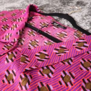 90s Zara Crop Top Button Down Shirt